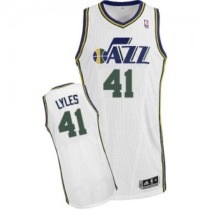 Maillot NBA Utah Jazz #41 Trey Lyles Blanc Adidas Authentic Home - Homme