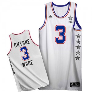 Maillot Authentic Miami Heat NBA 2015 All Star Blanc - #3 Dwyane Wade - Homme