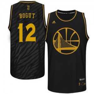Golden State Warriors #12 Adidas Precious Metals Fashion Noir Authentic Maillot d'équipe de NBA Vente pas cher - Andrew Bogut pour Homme