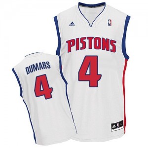 Detroit Pistons #4 Adidas Home Blanc Swingman Maillot d'équipe de NBA Soldes discount - Joe Dumars pour Homme