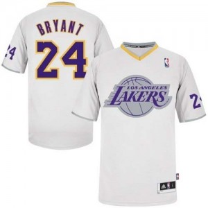 Maillot NBA Los Angeles Lakers #24 Kobe Bryant Blanc Adidas Authentic 2013 Christmas Day - Homme